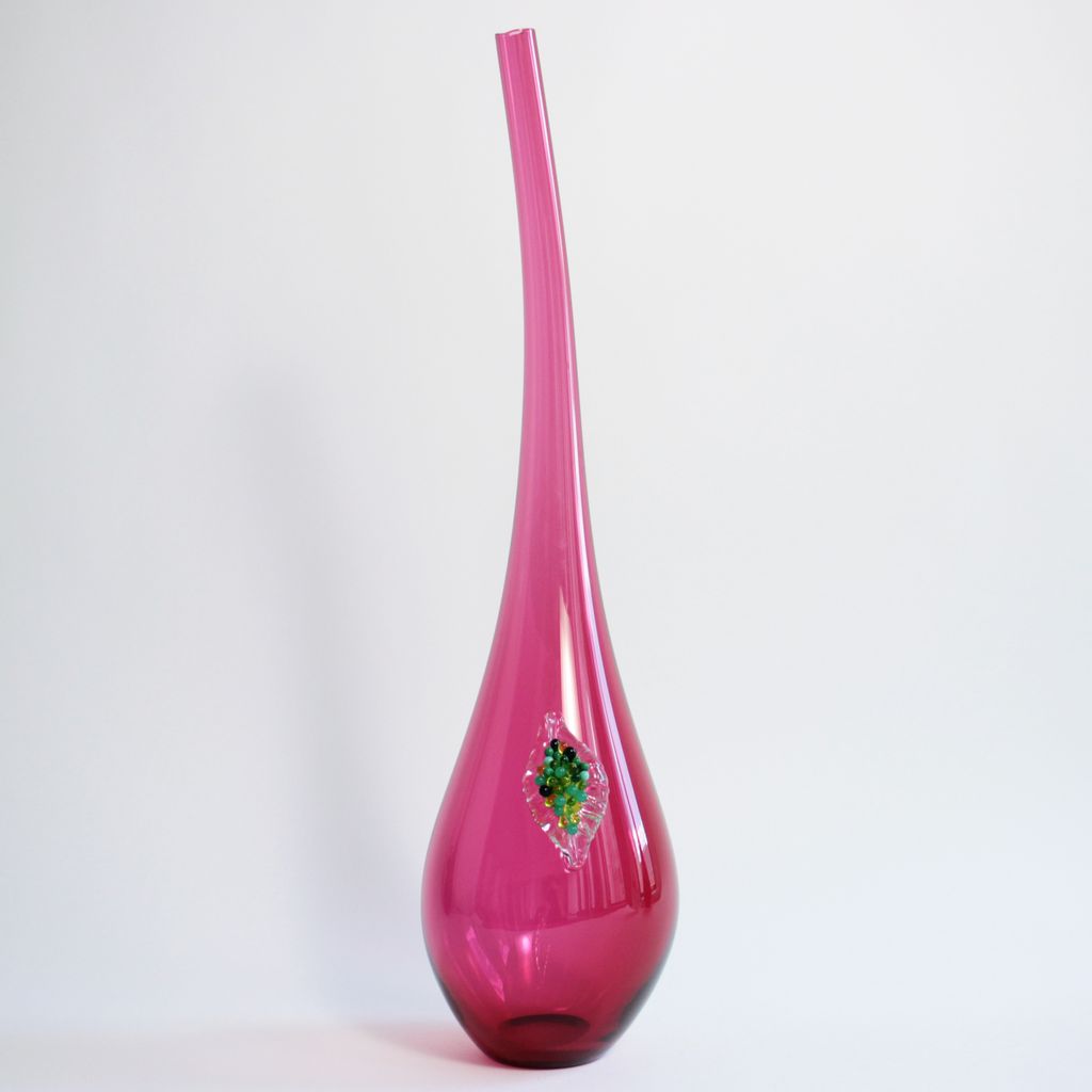 Vase figue rose avec pépins vert