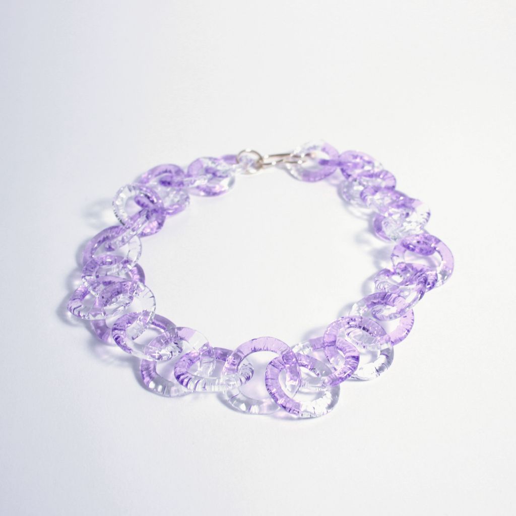 Circle Chain Necklace Purple