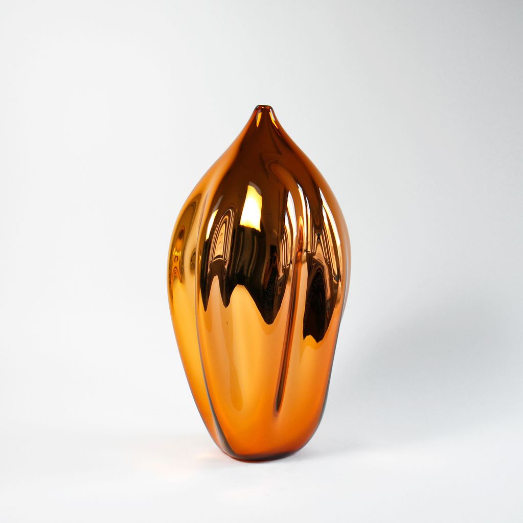 Vase amorphe orange