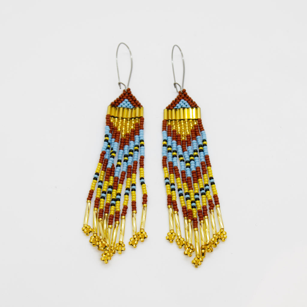 Earrings matching Chief Sitting Bull’s Headdress