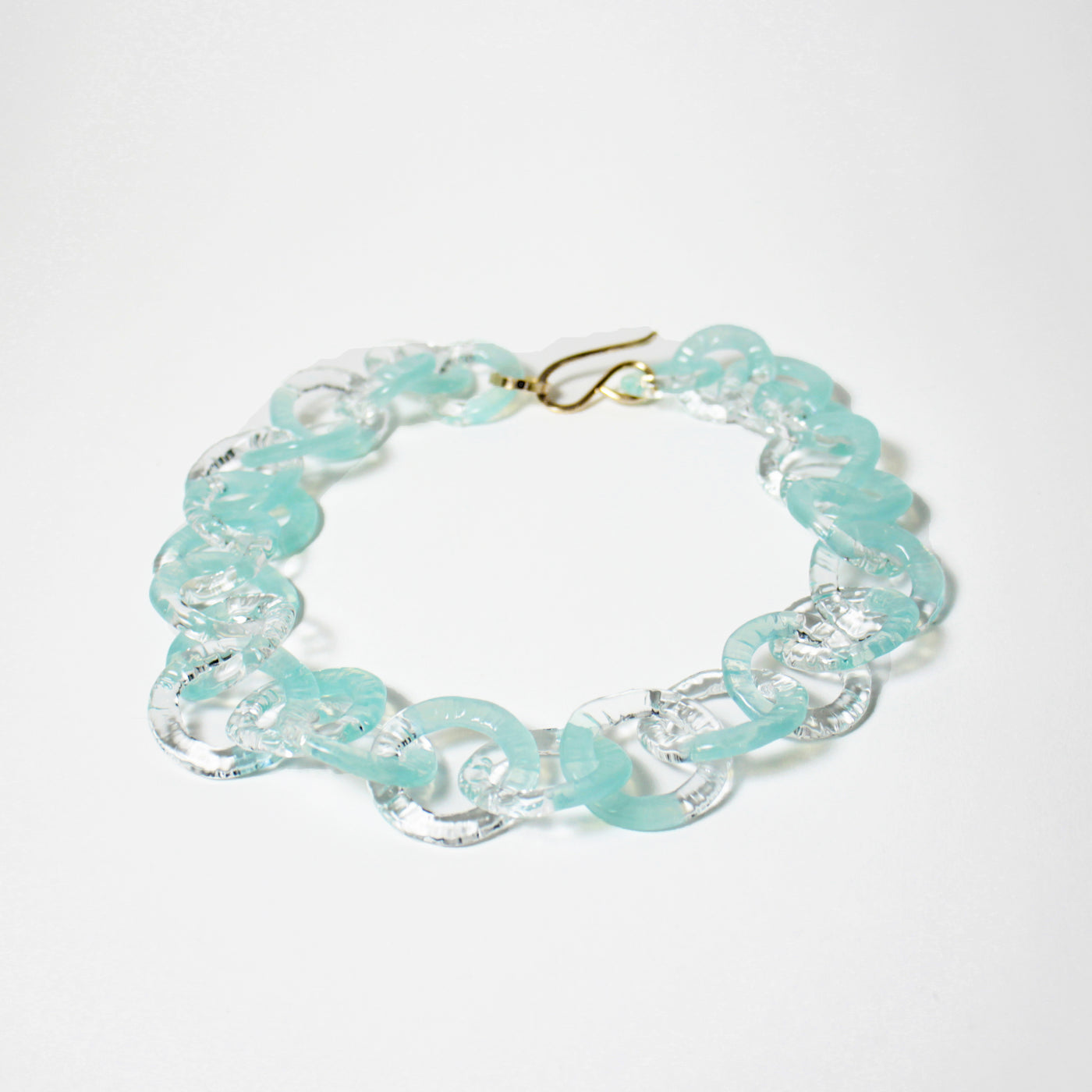 Circle Chain Necklace Aqua