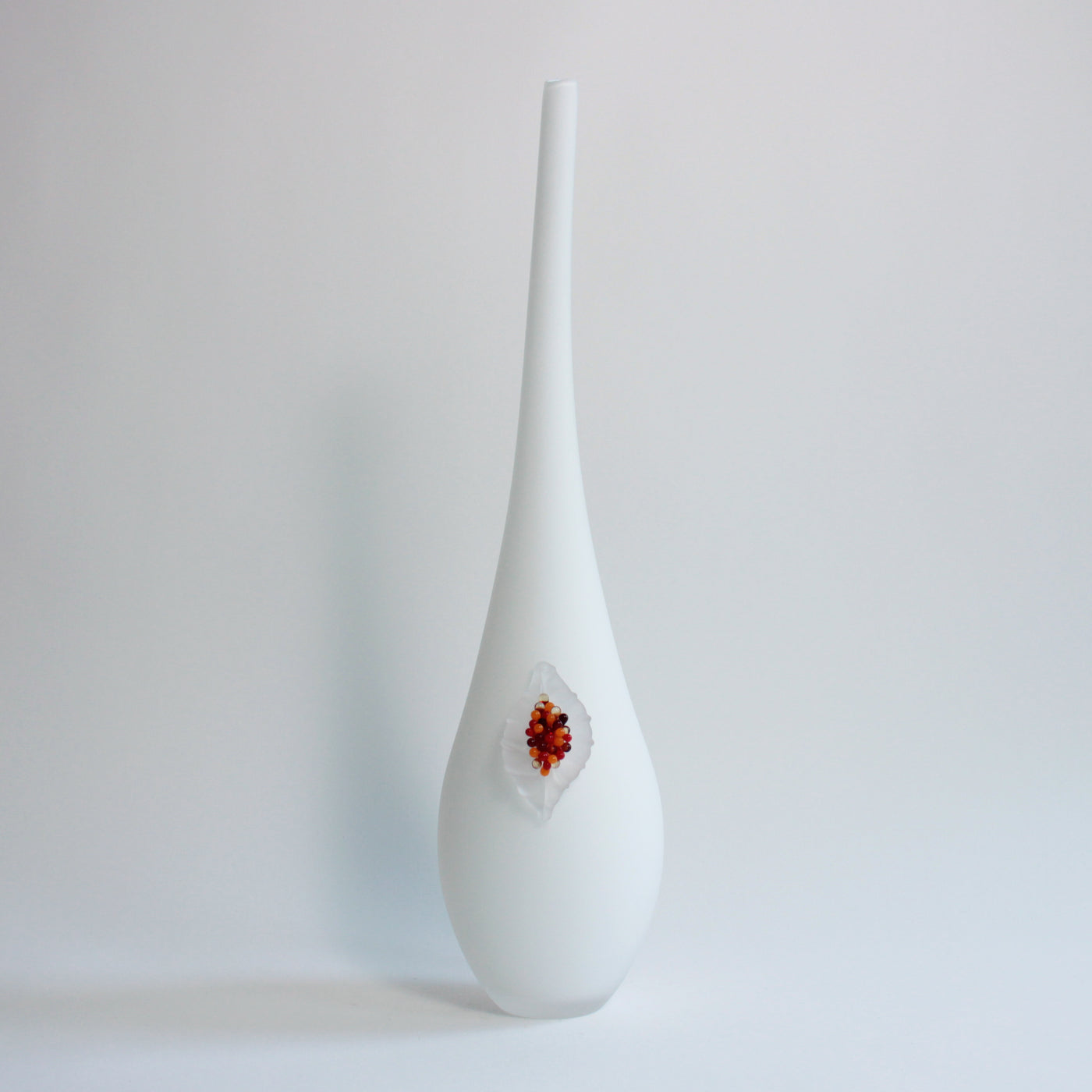 Vase figue blanc avec pépins orange
