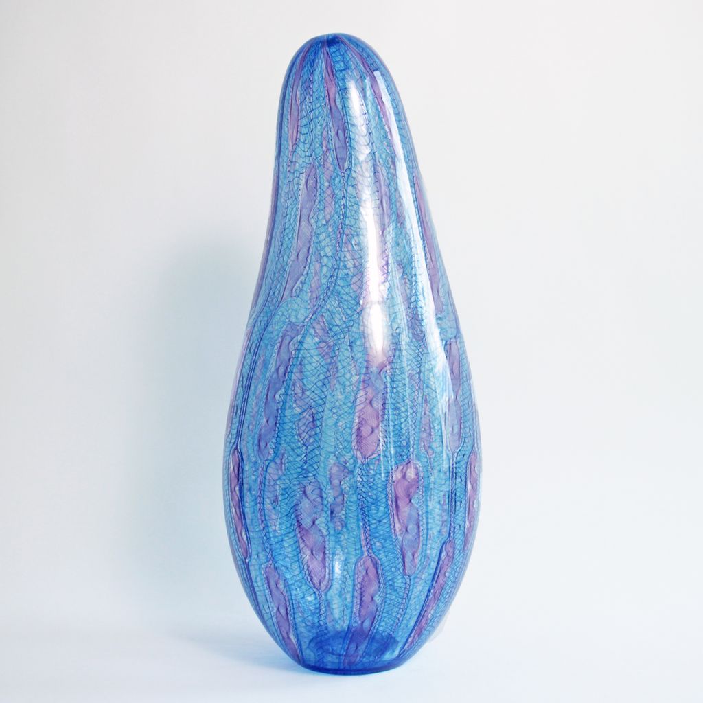 Vase bulle bleu et violet