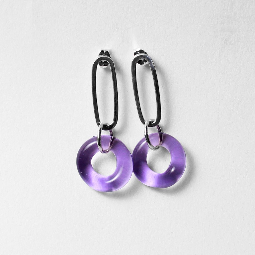 Lifesaver Earrings Purple