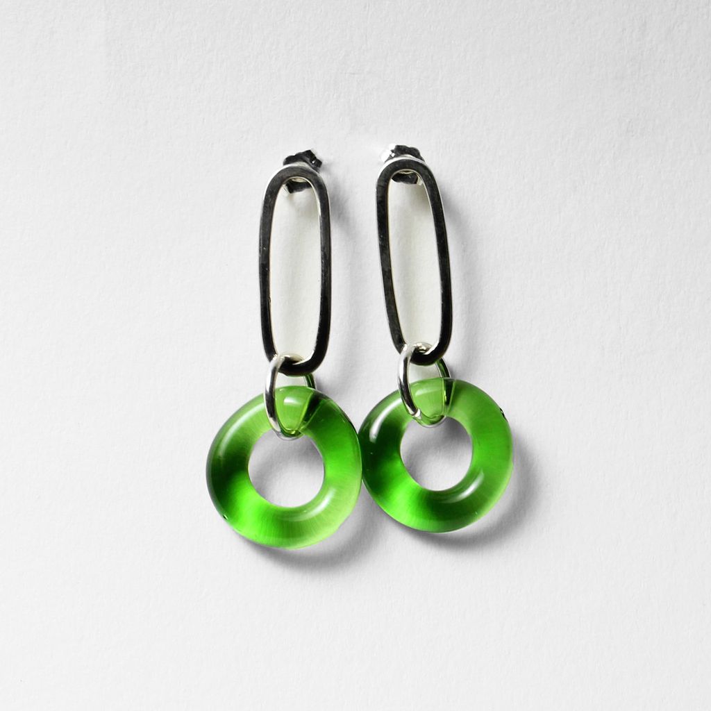 Lifesaver Earrings Green