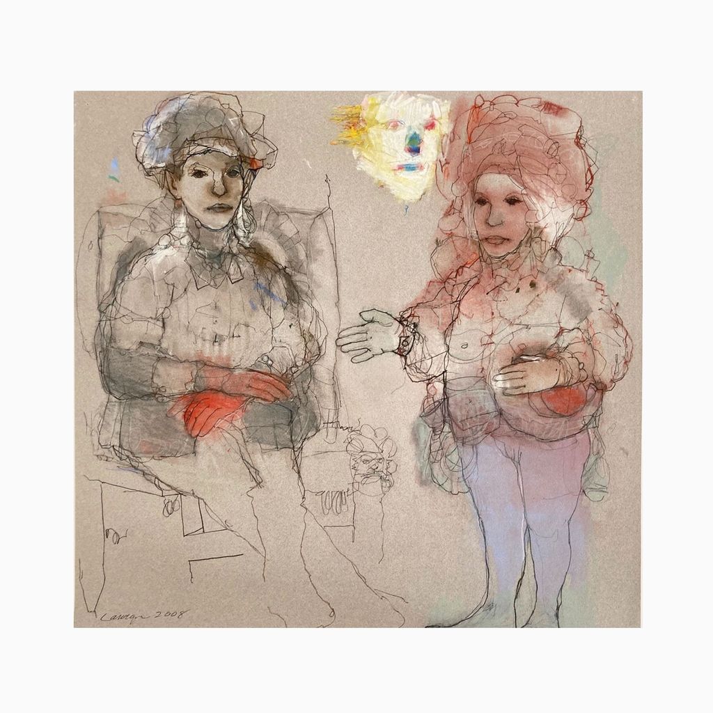 Deux personnnages sur fond gris
