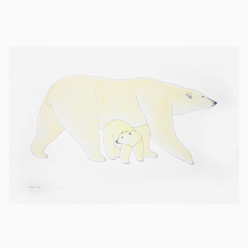 Yellow Bear with Baby