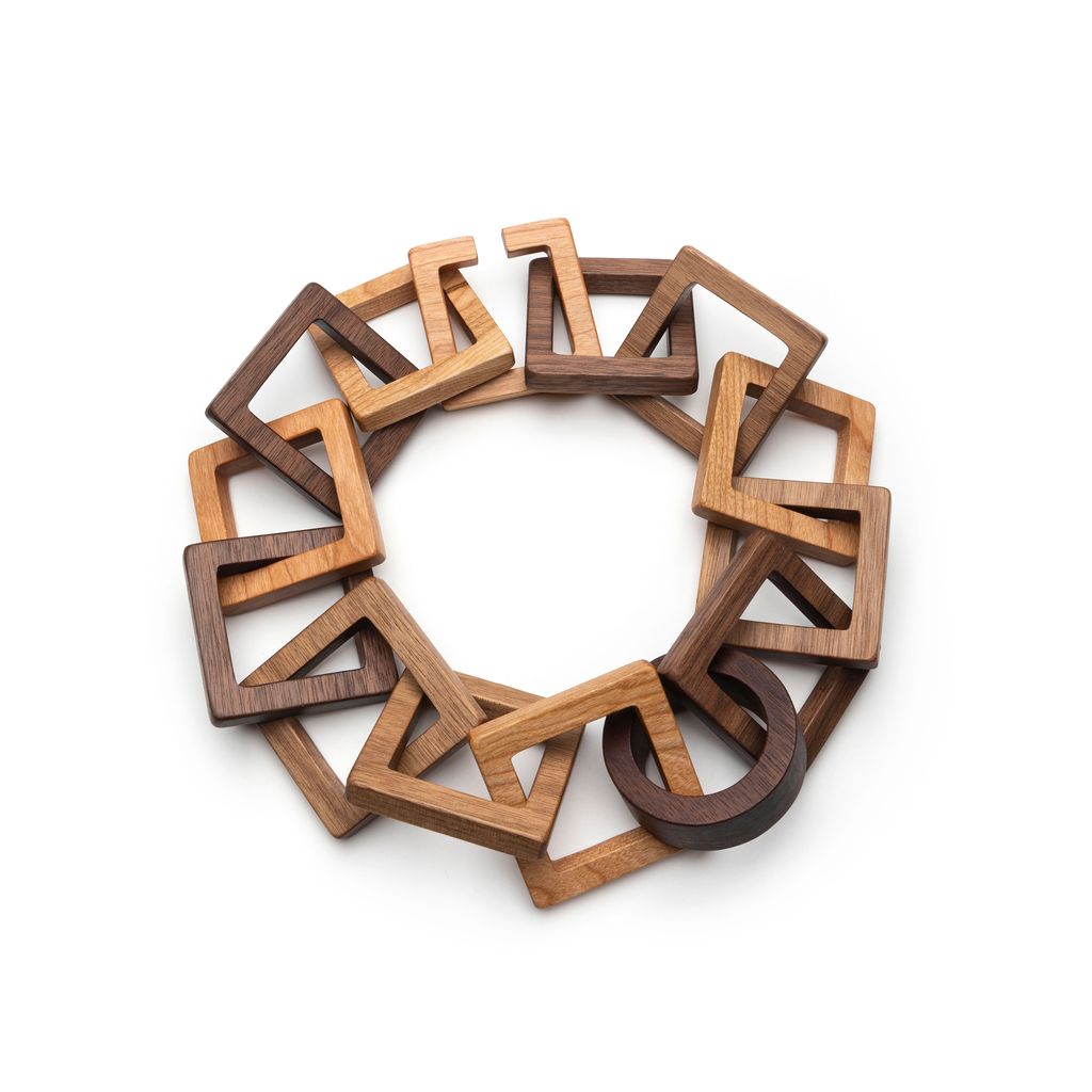 Un cercle au sein d'un cercle de carrés