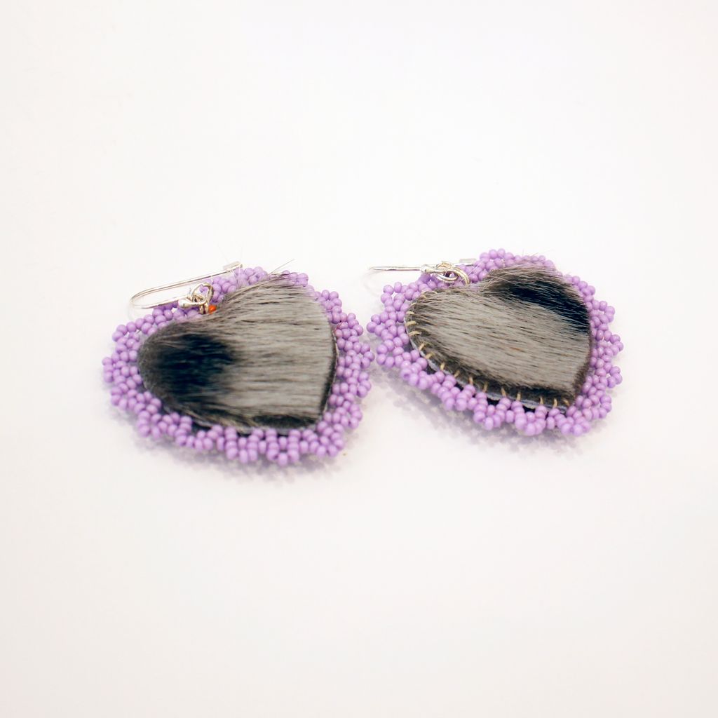 Strong Heart Earrings (Lilac)