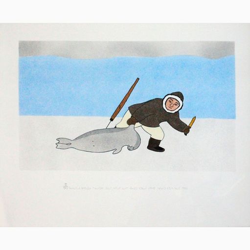 Seal hunter about to share with others
