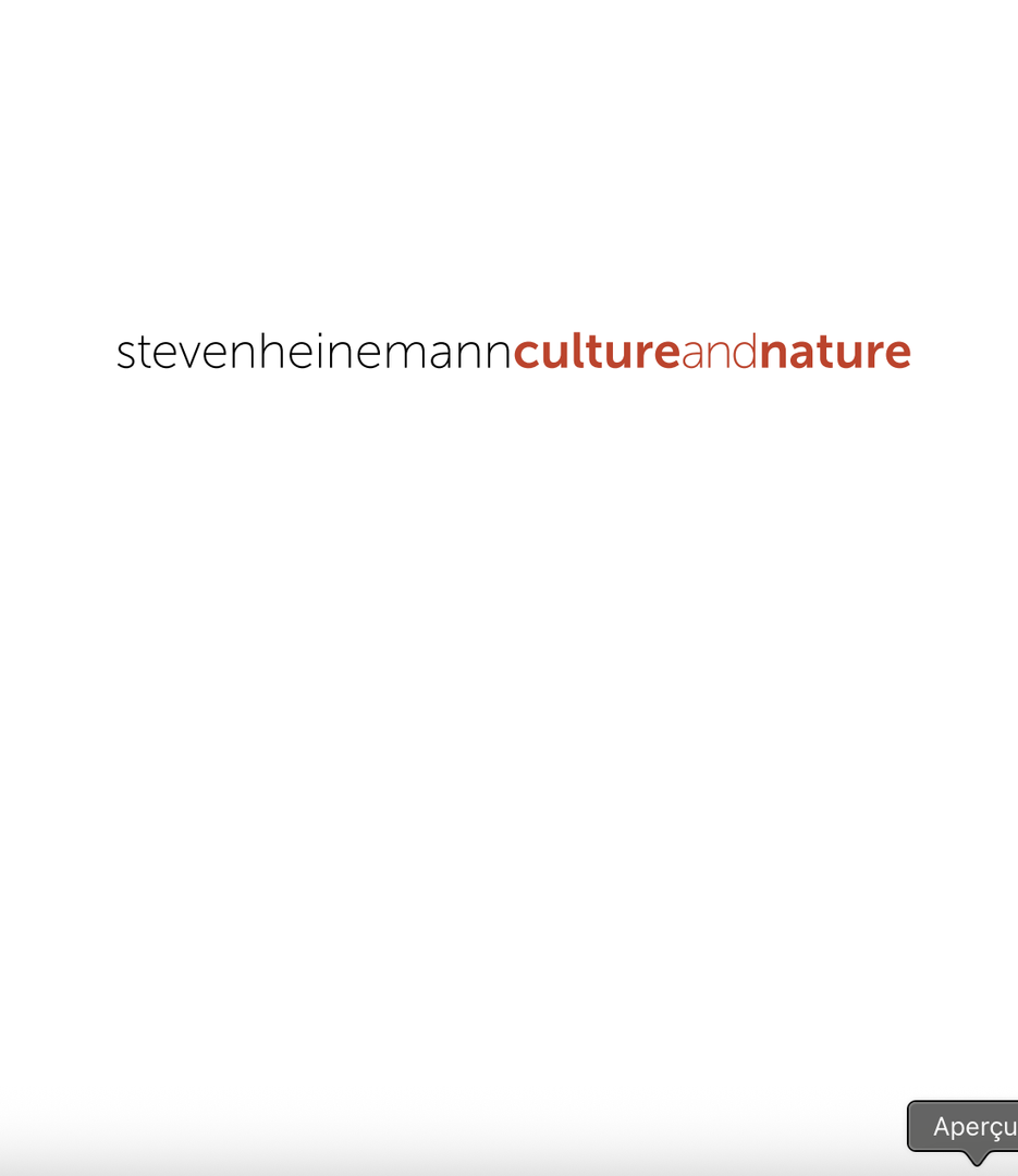 Steven Heinemann Culture and nature
