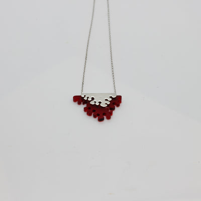 Grand pendentif droit rouge (collection Corail)