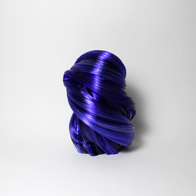 Cobalt Blue Standing Silk Sculpture