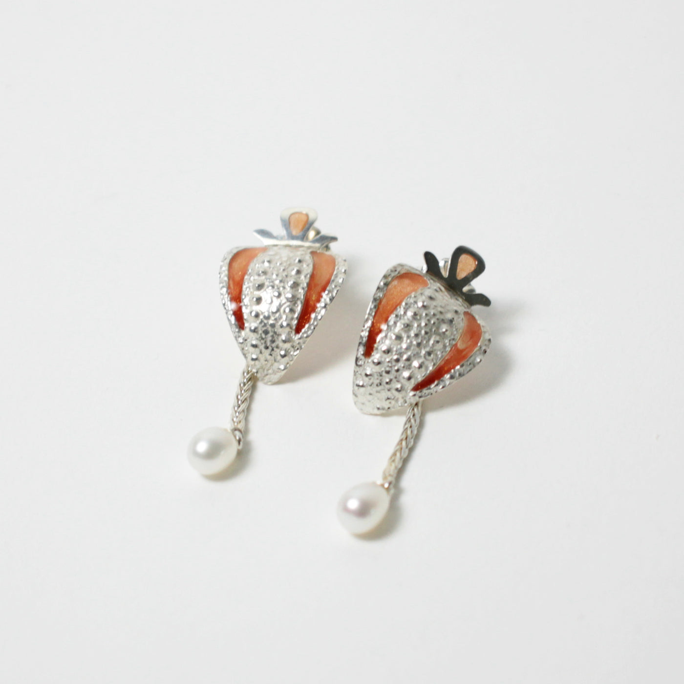 Orange Pearl Argot Earrings