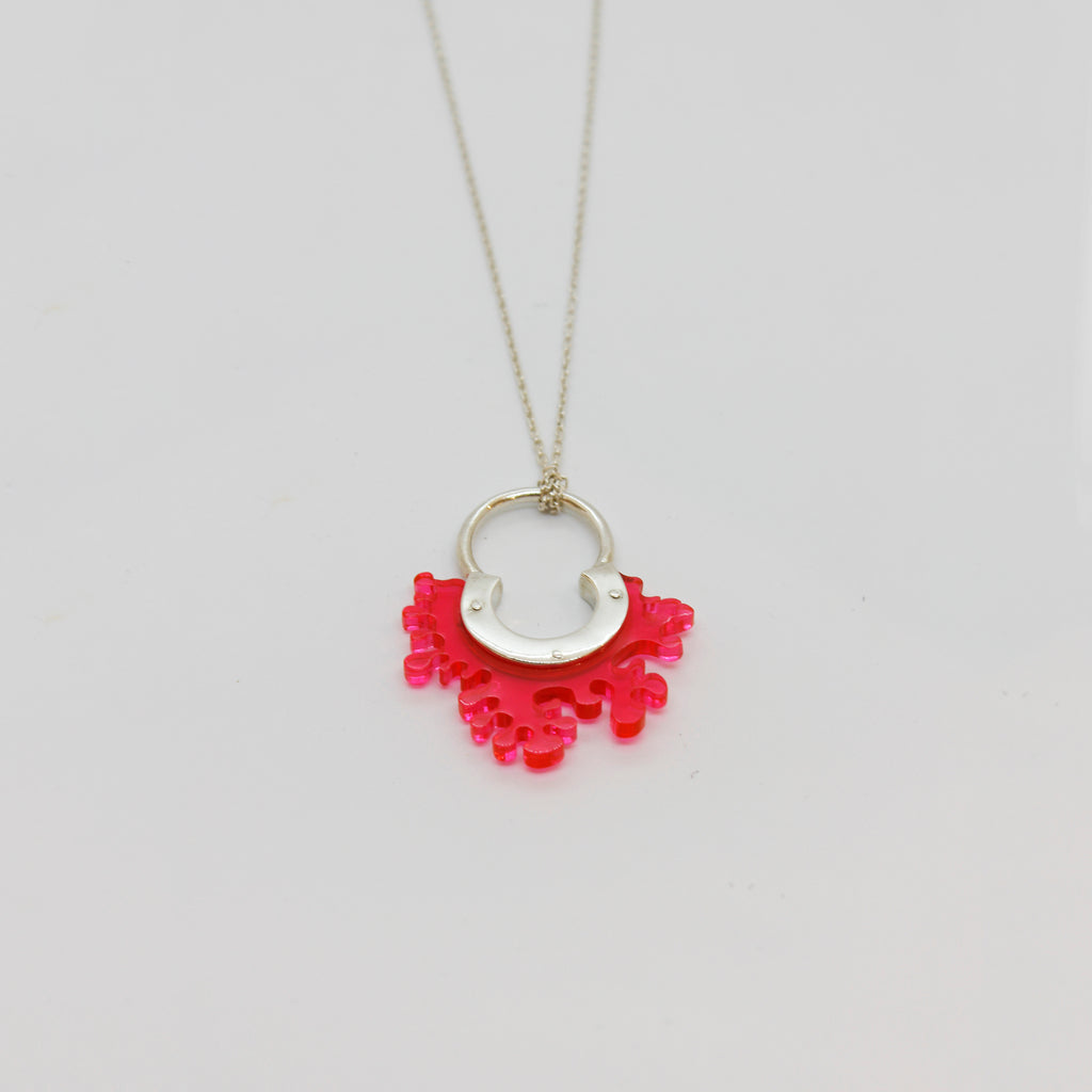 Bague / pendentif rose (collection Corail)
