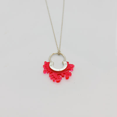 Bague / pendentif rose (collection Corail)