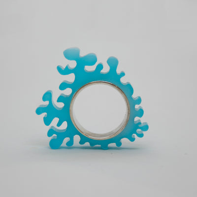 Bague bleue aqua (Collection Corail)