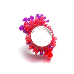 Bague rose, mauve et fuchsia (collection Corail)