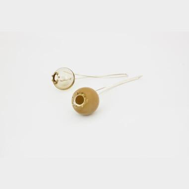 Boucles d'oreille OUPS (beige)