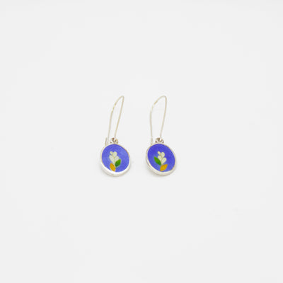 Boucles d'oreilles ovales bleues