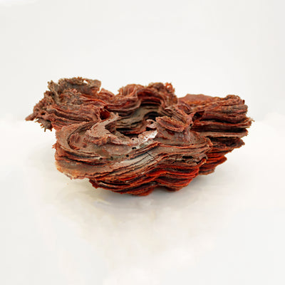 Sculpture en pâte de verre couleur grenat par l'artiste verrière Cheryl Wilson Smith