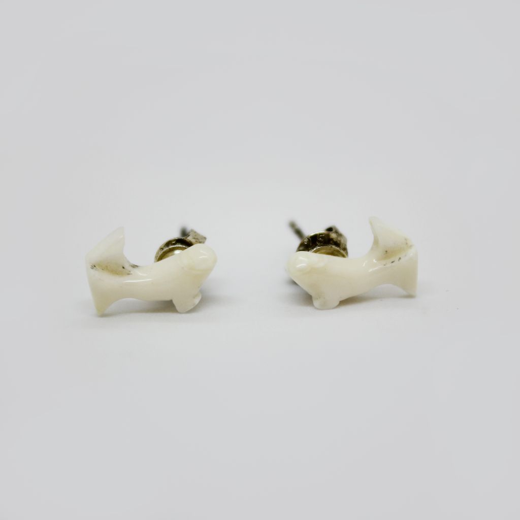 Beluga Ivory Stud Earrings
