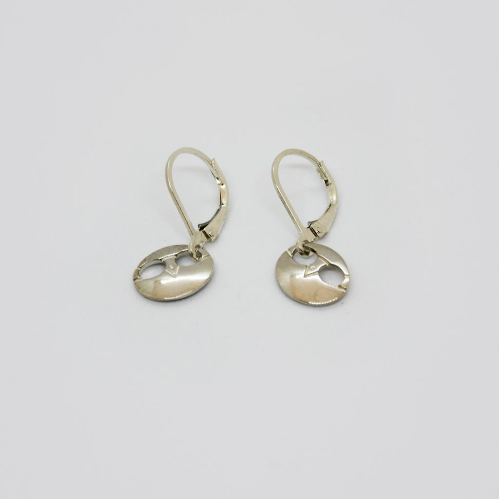 Silver Ulukpik Earrings on Lever-back Hooks