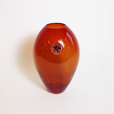 Vase grenade rouge
