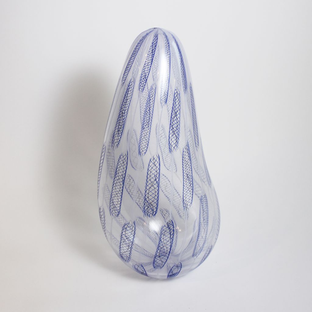 Vase bulle bleu