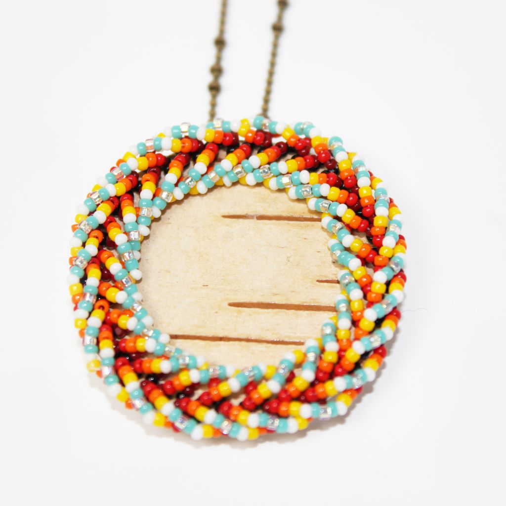 Wiigwaas Beaded Circle Necklace