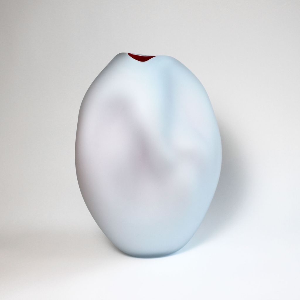 Vase Bicolore (Blanc froid et rouge) - petit