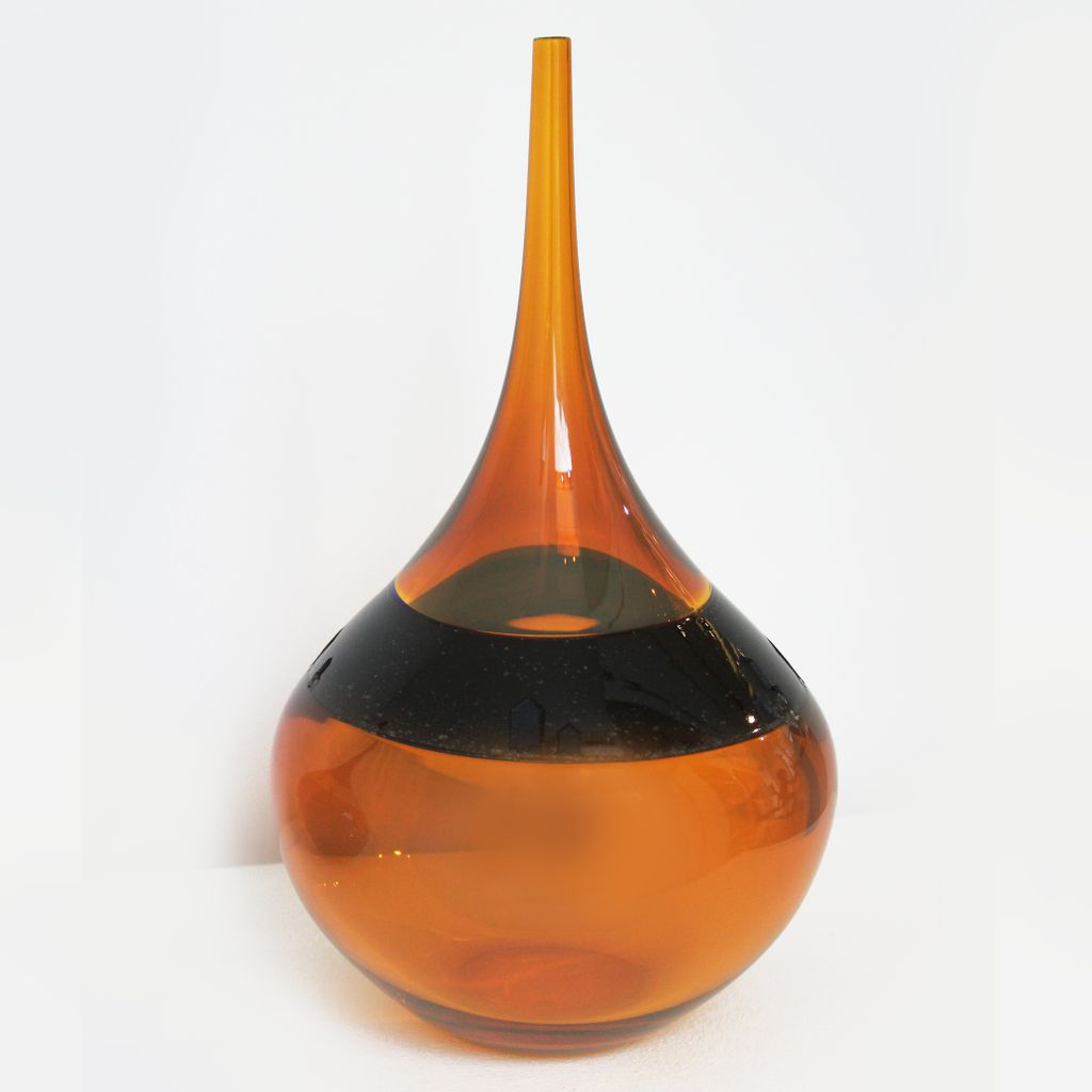 Vase château d'eau ambré
