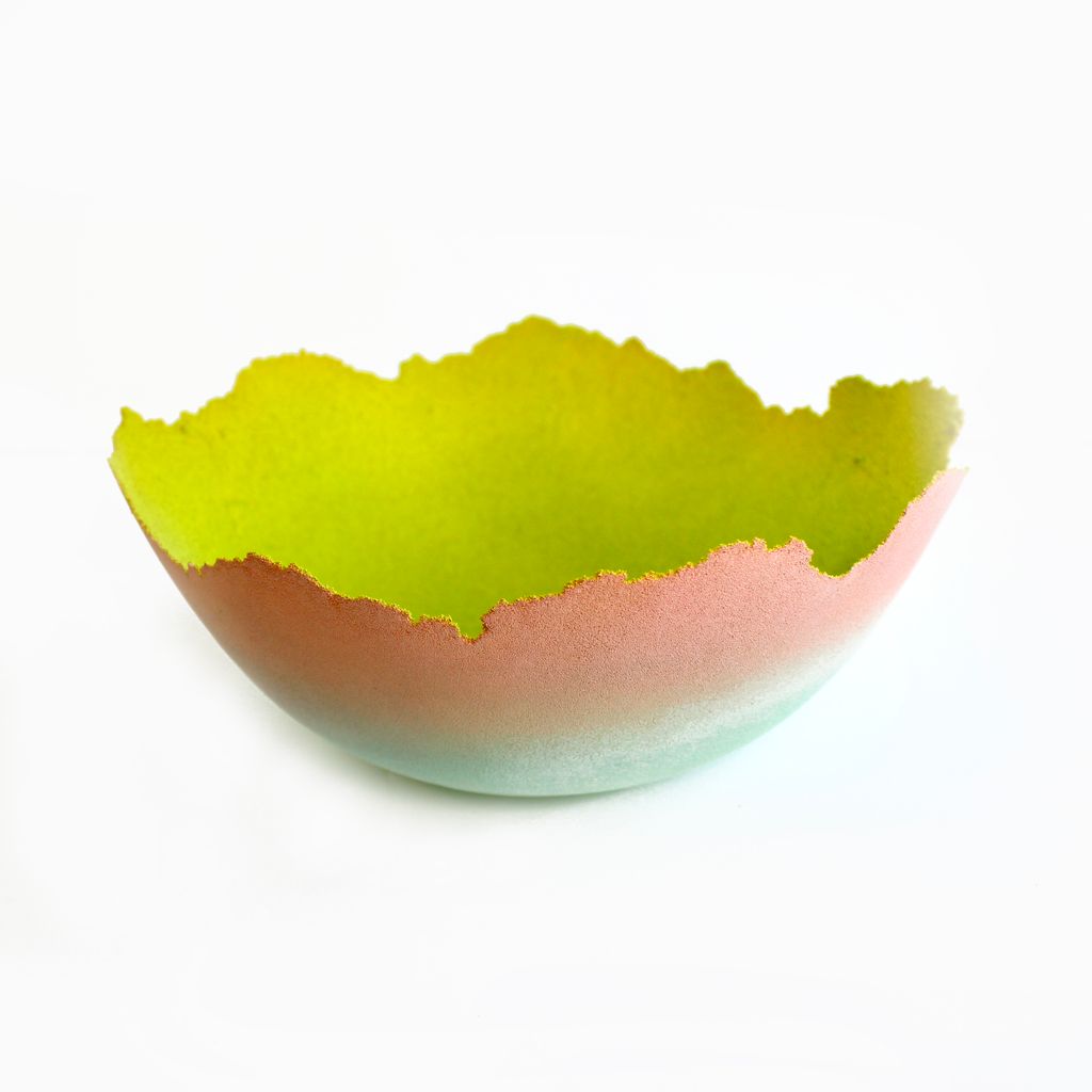 Small Lime and Pink Bowl