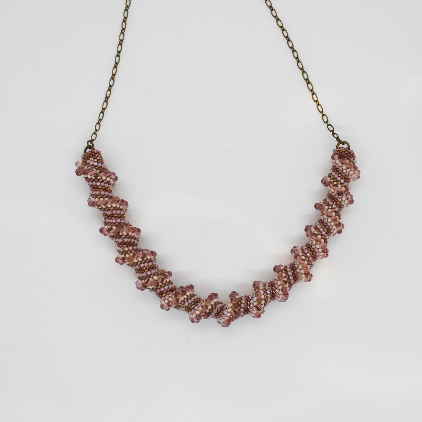 Pink Spiral Twist Necklace