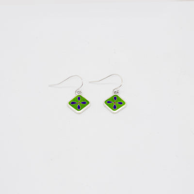 Boucles d'oreilles fleuries vertes, 2019 - La Guilde