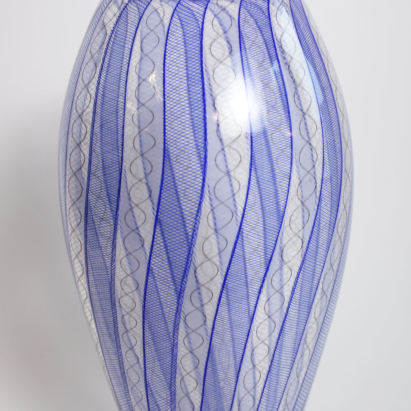 Vase filigrane bleu et gris