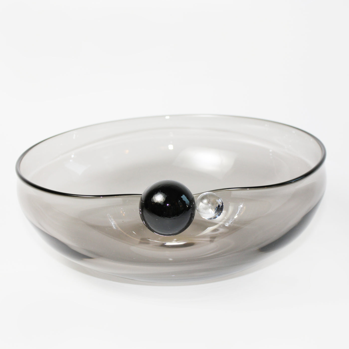 Grey Mirror Bowl with Sphere
