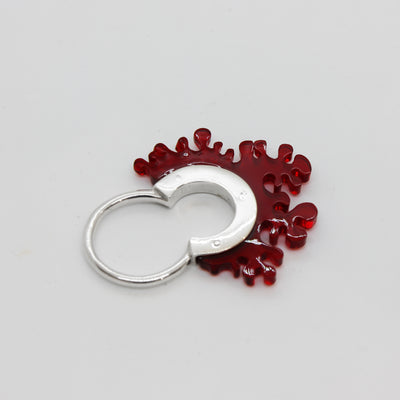 Bague / pendentif rouge (collection Corail), 2019 - La Guilde