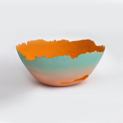 Medium Turquoise and Orange Bowl